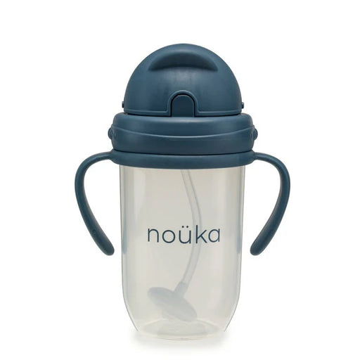 Nouka Non-Spill Weighted Straw Cup 9oz - Deep Ocean 6M+