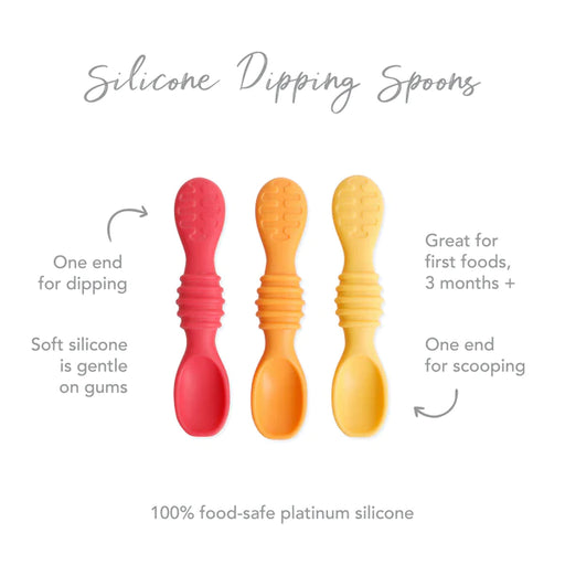 Bumkins Silicone Dipping Spoons 3pk - Tutti Frutti