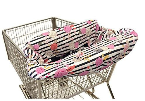 Itzy Ritzy Shopping Cart &High Chair Cover - Floral Stripe