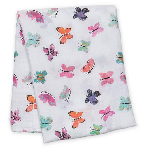 Lulujo Muslin Swaddling Blanket - Butterfly