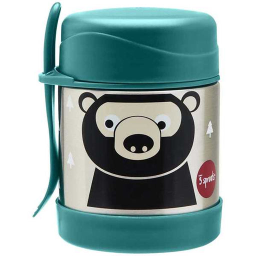 3 Sprout Stainless Steel Food Jar Teal Bear