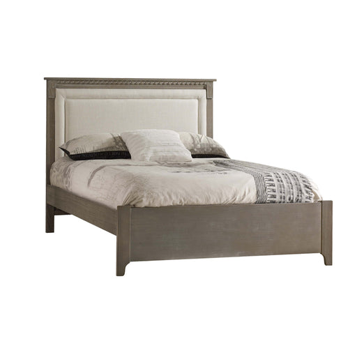 Natart Ithaca Double Bed 54" with Weave Upholstery - Sugar Cane/Talc  (MARKHAM INSTORE PICK-UP ONLY)