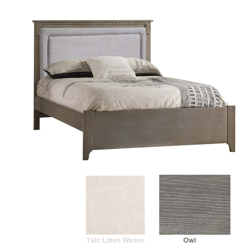 Natart Ithaca Double Bed 54" with Weave Upholstery - Owl/Fog (MARKHAM INSTORE PICK-UP ONLY)