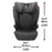 Diono Monterey 4DXT Latch Booster Seat - Dark Gray 10831