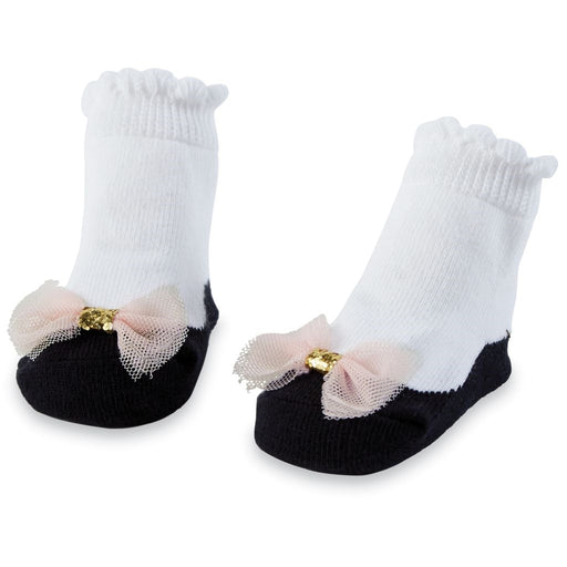 Mudpie Mesh Bow Black Shoe Socks 11040065