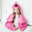Zoocchini Toddler Hooded Towel Franny the Flamingo