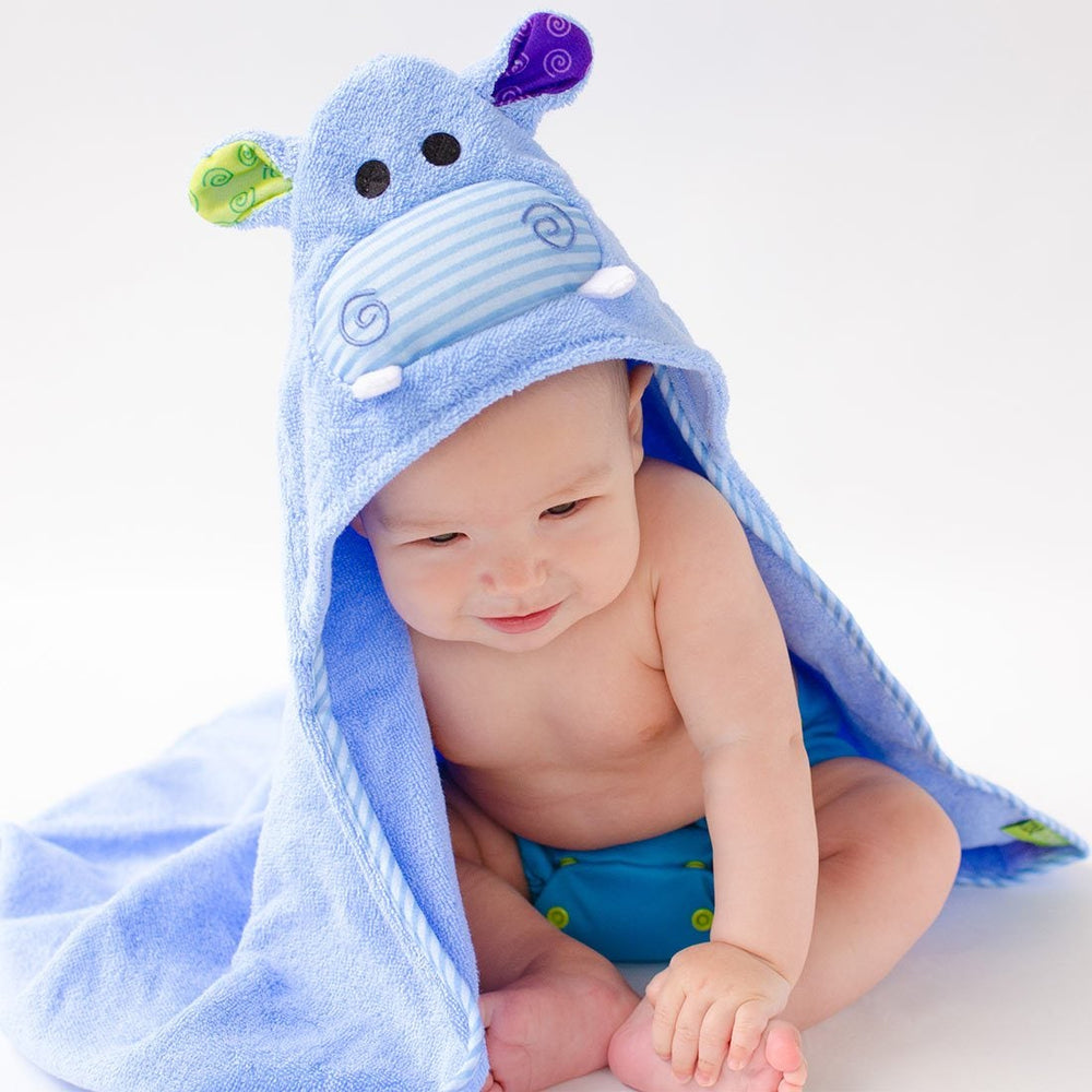 Zoocchini Baby Hooded Towel Henry The Hippo