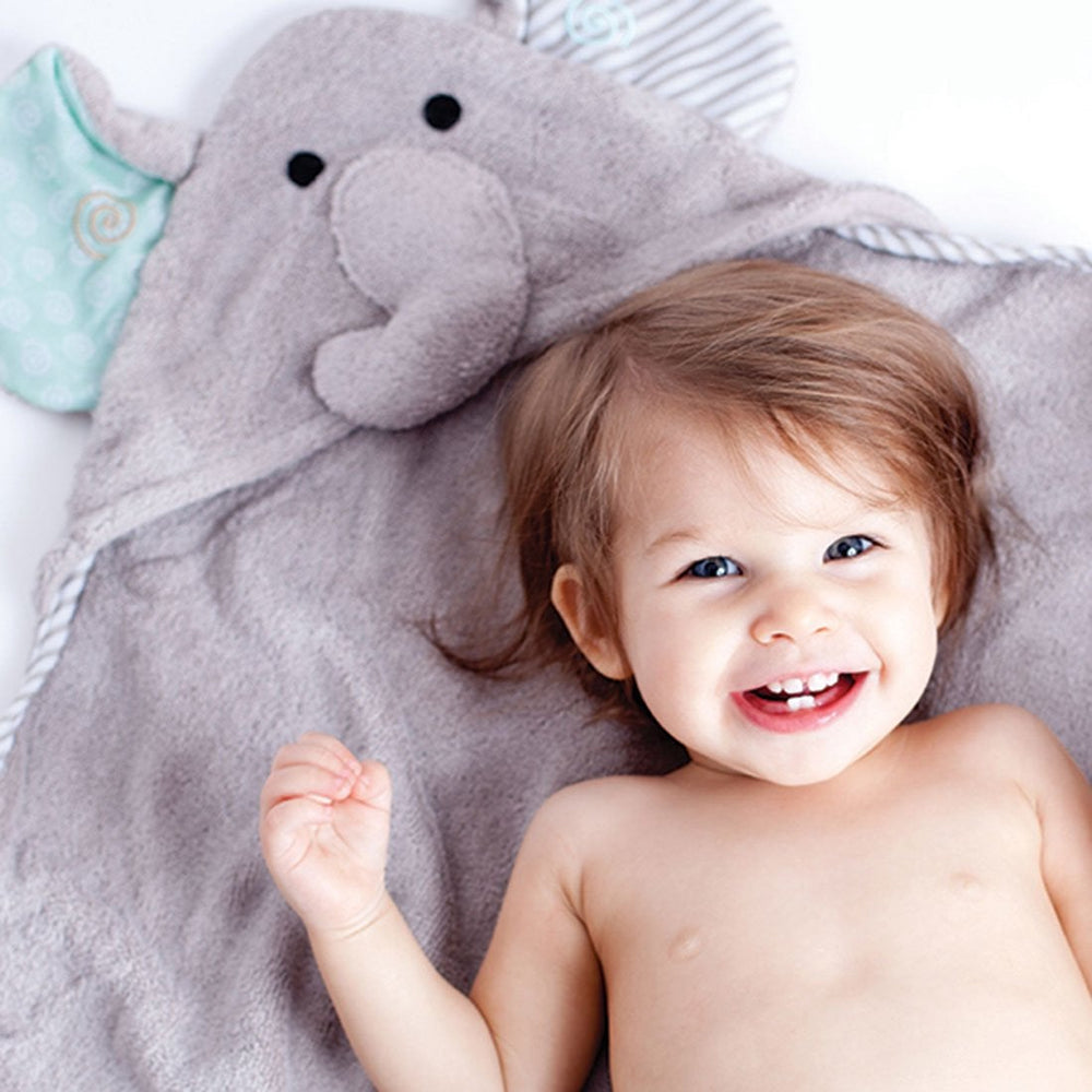 Zoocchini Baby Hooded Towel Elle The Elephant