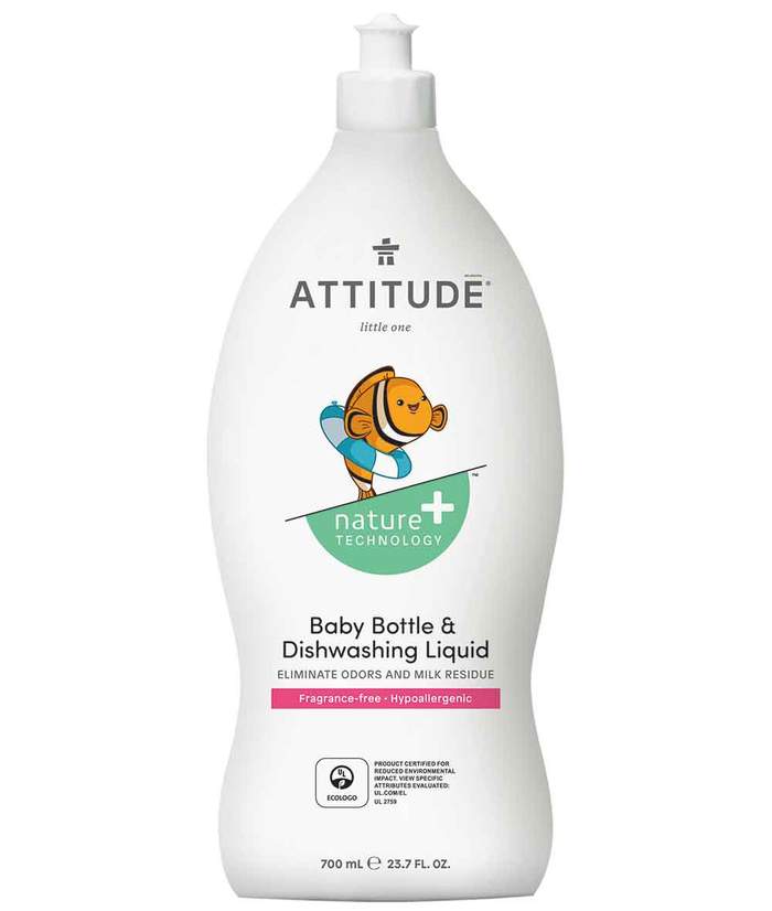 Attitude Dishwashing Liqud Baby Fragrance-Free 700ML 137265