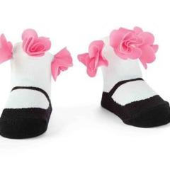 Mudpie Sock Flower Mary Jane 0-12m
