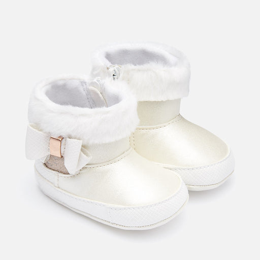 Mayoral Baby Booties with faux fur