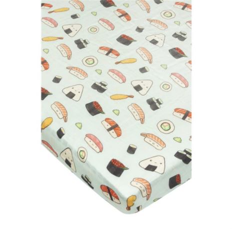 Loulou Lollipop Fitted Crib Sheet - Sushi