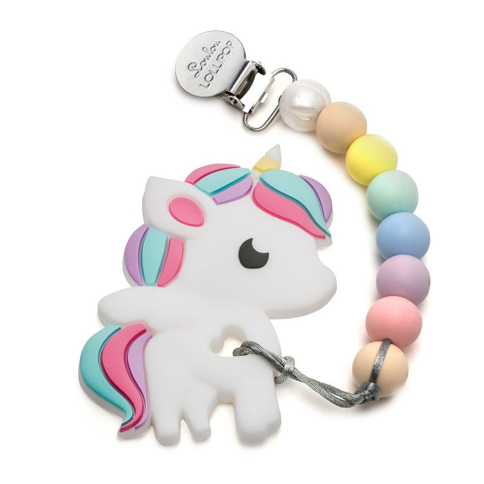 Loulou Lollipop Silicone Teether Set - Rainbow Unicorn