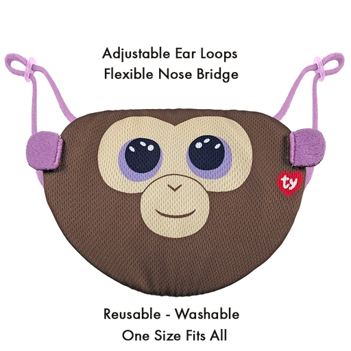 TY Beanie Bee Mask - Coconut Brown Monkey
