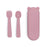 We Might Be Tiny Feedie Fork & Spoon Set Dusty Rose TIFF05