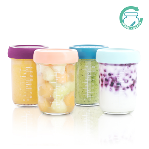 Babymoov Babybowls Hermetic Glass Storage Containers - Set of 4 (0240ML) A004313