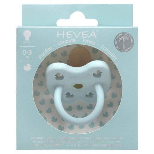 Hevea Pacifier Round Baby Blue 0-3M