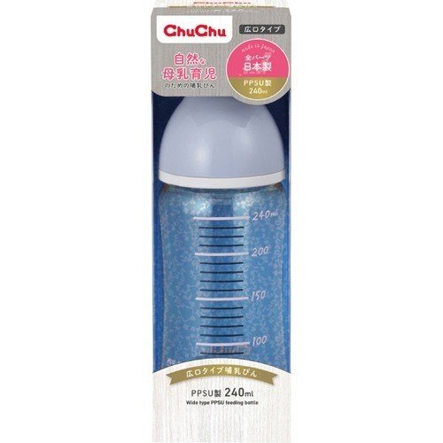 ChuChu Baby Plastic Nursing Bottle Wide-Neck Silicone Nipple 240ml
