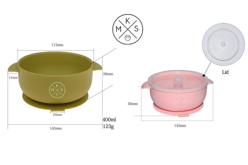 MKS Silicone Bowl with Lid - Soft Pink (MKS-BOWL-SOFTPK)