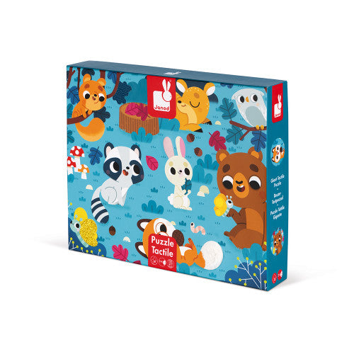 Janod 20pc Tactile Puzzle - Forest Animals J02685