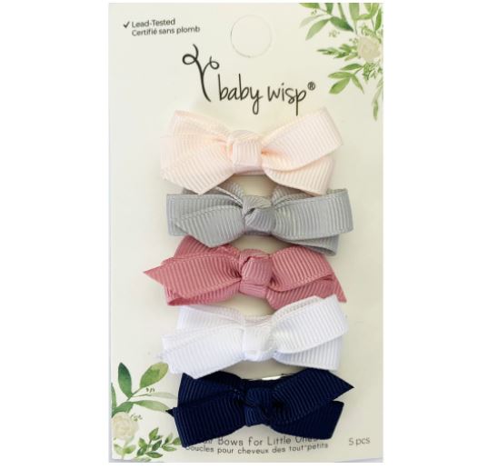 Baby Wisp Small Snap Chelsea Boutique Bows Collection - Baby Hype 5pk BW1801