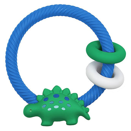 Itzy Ritzy Rattle with Teething Rings - Dino