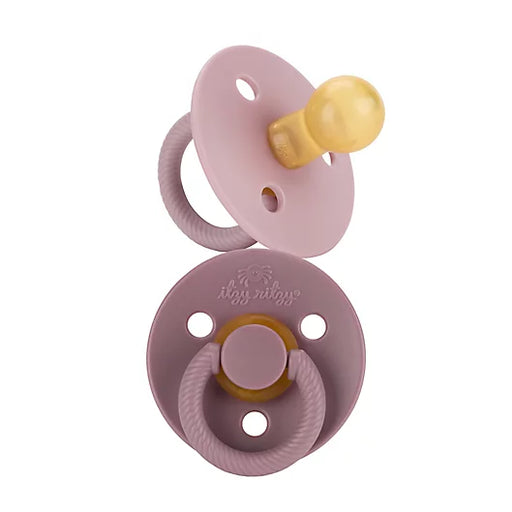 Itzy Ritzy Soother Natural Rubber Pacifier 2pk - Lilac & Orchid