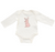 Silkberry Baby Organic Cotton Long Sleeve Onesie - Snow/Blush Dot bunny