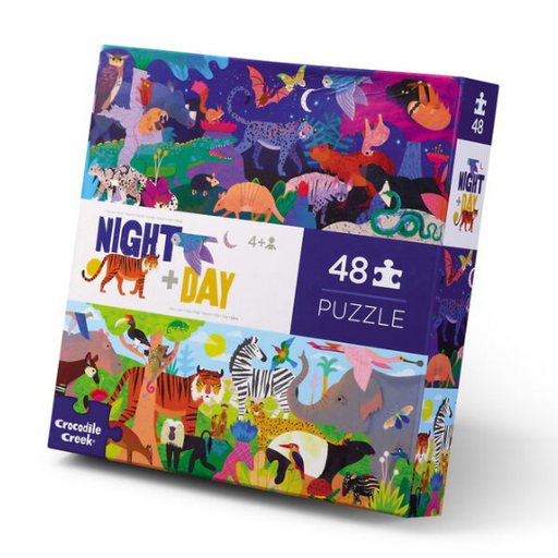 Crocodile Creek Opposite Night and Day 48Piece Puzzle