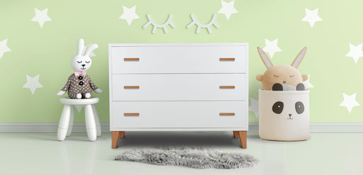 Pali Caravaggio 3 Drawer Dresser | Made in Italy - White/Natural (MARKHAM STORE PICKUP ONLY)