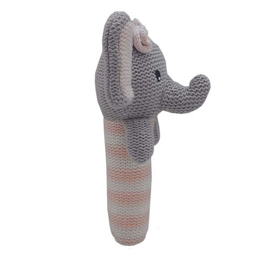 Living Textiles Huggable Knit Rattle - Mia Elephant (223175)