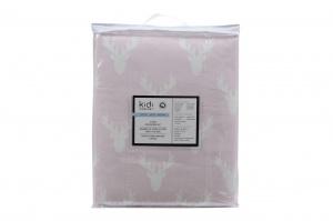 Kidiway 5 piece Crib Bedding Set - Deer Pink/White