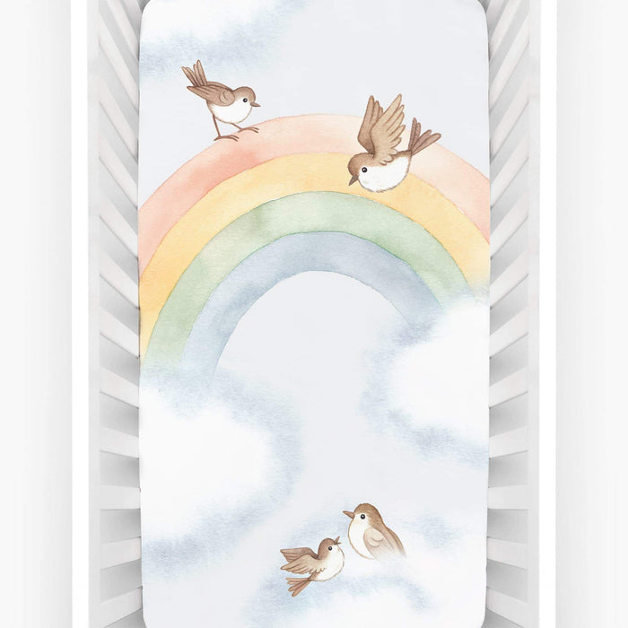 Rookie Humans Crib Sheet - Rainbow Birds 630221