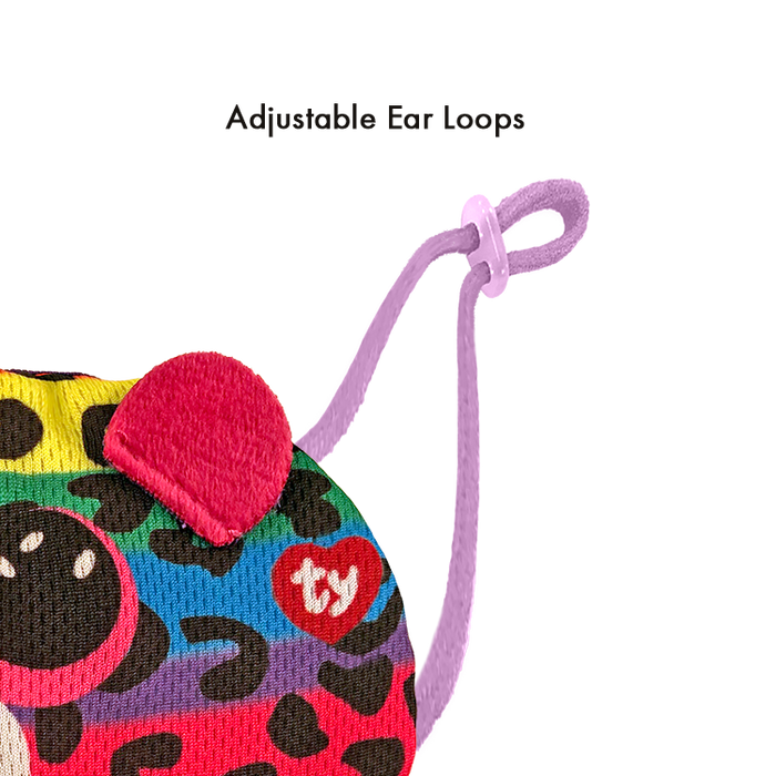 TY Beanie Bee Mask - Dotty Multicolour Leopard