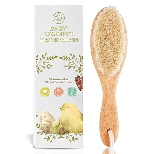 KeaBabies Wooden Hair Brush for New Born