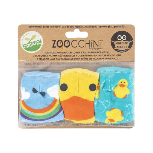 Zoocchini Organic Reusable Mask 3pk - Duck Multi