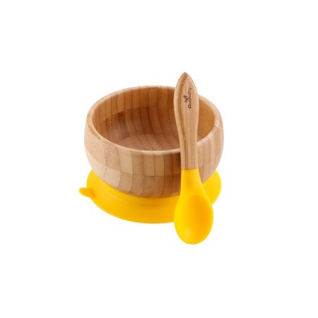 Avanchy-Baby Bamboo Bowl&Spoon Yellow