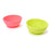 Chewbeads Silicone Bowl Set Chartruse/Bright Pink