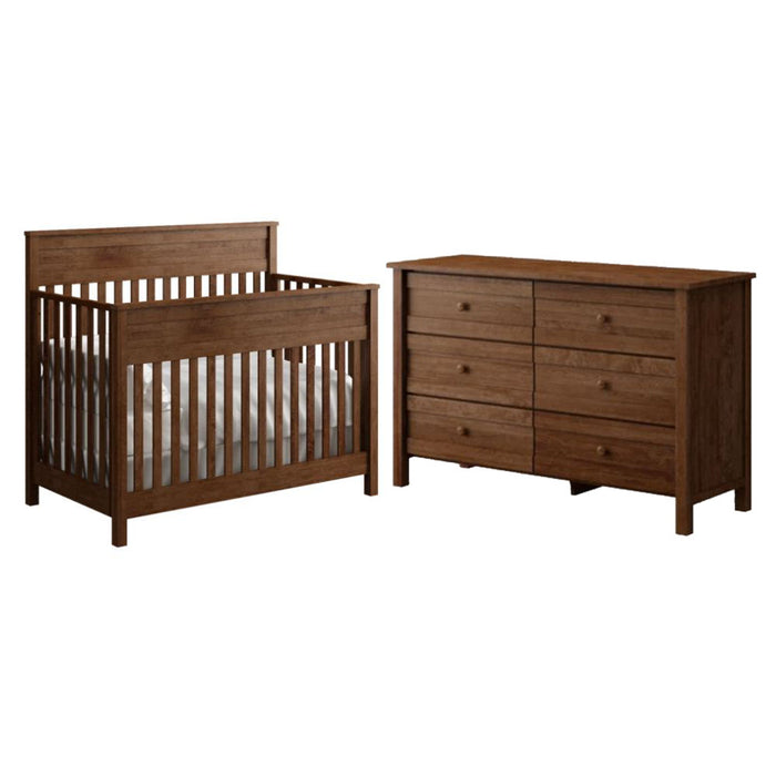 College Woodwork Terrace Bundles Crib&Dresser in Java