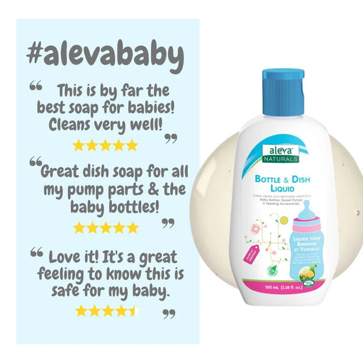 Aleva Gentle Baby Bottle & Dish Liquid Travel Size - 100ml