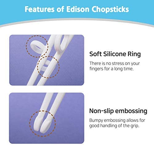 Edison Friends Stainless Chopsticks (Right-Handed) - Lion