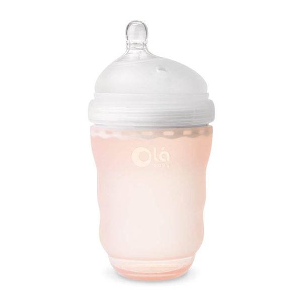 Olababy Gentle Bottle Silicone Feeding Bottle - 8oz/240ml - Coral