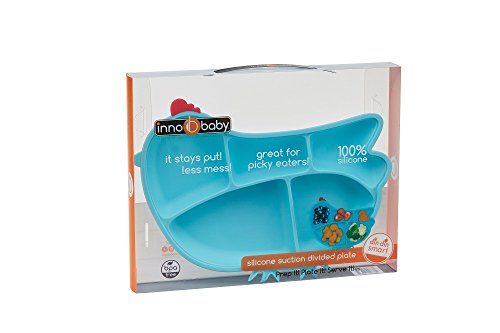 Innobaby Silicone Suction Divided Plate Chicken/Blue — CanaBee Baby
