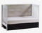 Natart Tulip Urban Convertible Crib and 3 Drawer Dresser XL  - White/Natural - MARKHAM STORE PICKUP ONLY