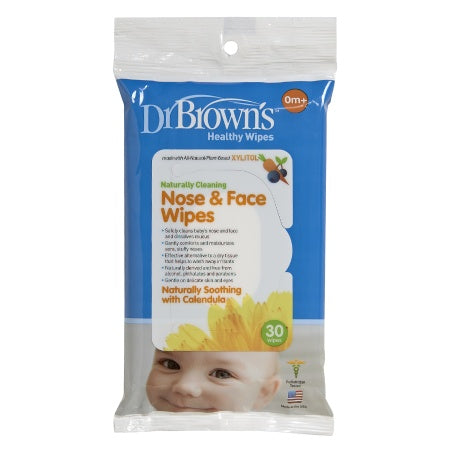 Dr Brown's Nose and Face Wipe 30pk