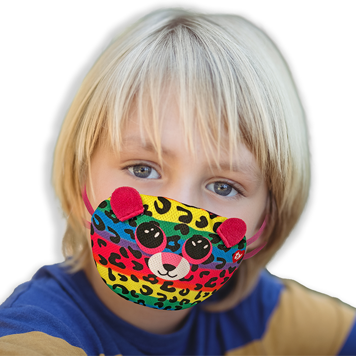 TY Beanie Bee Mask - Dotty Multicolour Leopard