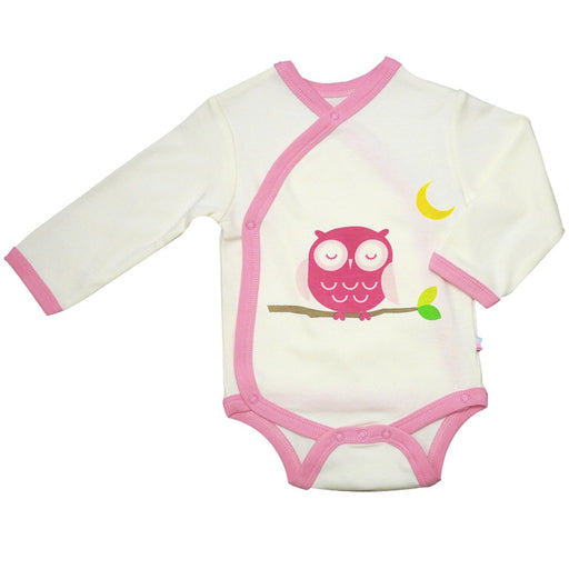 Babysoy Kimono Body Suit - Owl/Petal