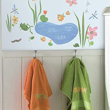 RoomMates Hoppy Pond Peel and Stick Wall Decals RMK1123SCS