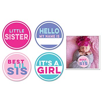 Sticky Bellies Milestone Stickers - Little Sister
