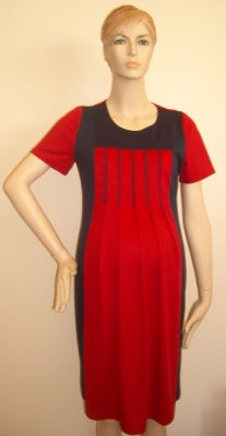 Sofi Co Dress - Navy Blue/Red S